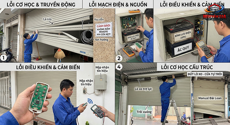 Đánh Giá Tình Trạng & Nhận Diện Các Dấu Hiệu Hư Hỏng Khẩn Cấp Cửa Cuốn Nguyễn Gia