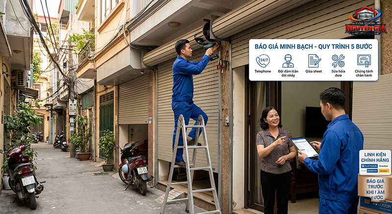 Dịch vụ Sửa Cửa Cuốn Uy Tín - Cửa Cuốn Nguyễn Gia