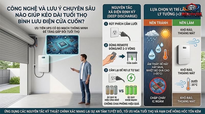Thực hiện chu trình xả sạc định kỳ để chống hiệu ứng nhớ cho ắc quy là bí quyết giúp tăng gấp đôi tuổi thọ bình lưu điện