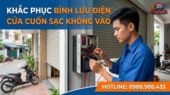 Dịch vụ kiểm tra và sửa chữa bình lưu điện cửa cuốn sạc không vào điện, thay ắc quy chính hãng lấy ngay