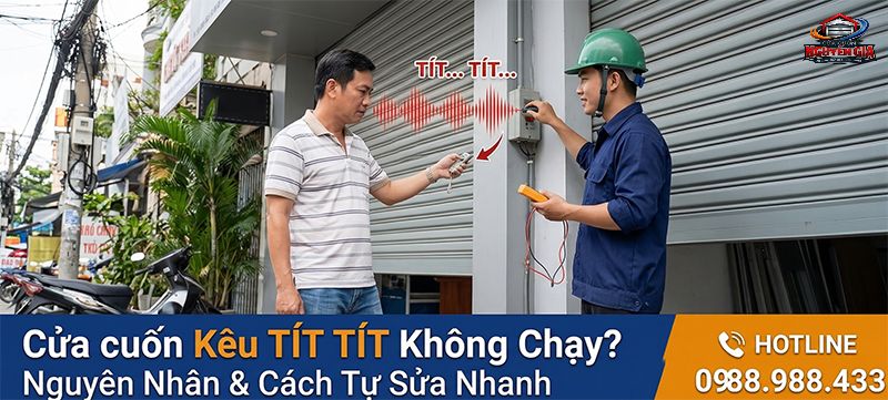 Hướng dẫn chẩn đoán và khắc phục triệt để lỗi bo mạch cửa cuốn báo tiếng kêu tít tít liên tục