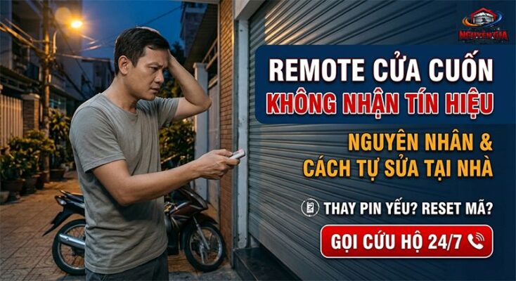 Hướng dẫn chi tiết cách chẩn đoán và xử lý dứt điểm tình trạng chìa khóa cửa cuốn mất kết nối với hộp thu sóng