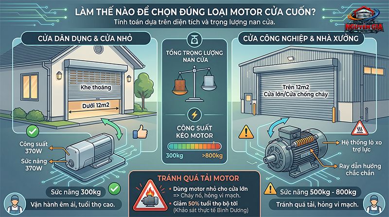Chọn đúng tải trọng motor giúp hệ thống vận hành bền bỉ và tránh tình trạng quá tải nhiệt gây chập cháy