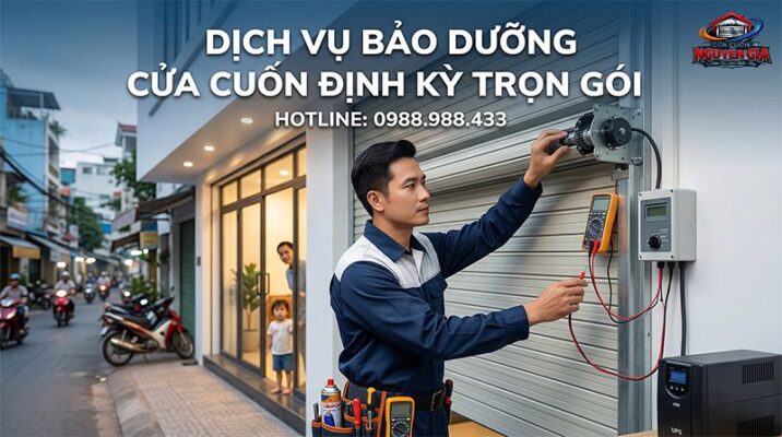 Bảo dưỡng cửa cuốn định kỳ trọn gói là bí quyết giúp hệ thống luôn vận hành êm ái, an toàn và bền bỉ