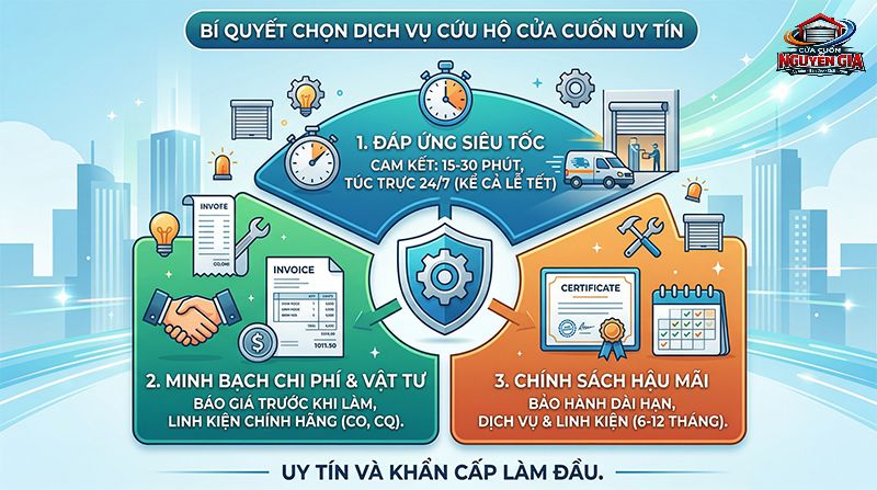 Đội ngũ thợ Nguyễn Gia cam kết có mặt thần tốc sau 15-30 phút để xử lý mọi sự cố khẩn cấp
