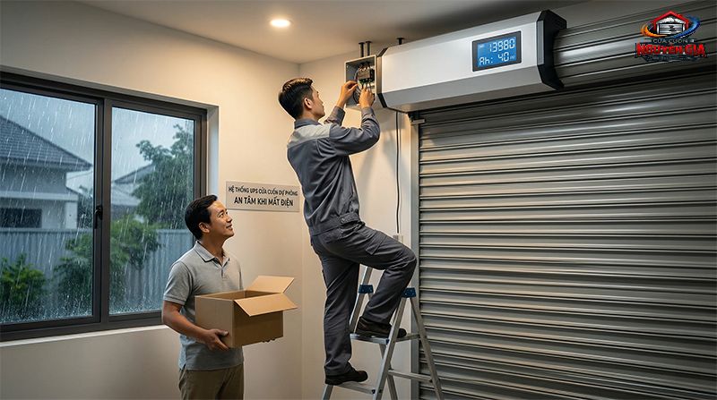 Đầu tư bình lưu điện chất lượng giúp cửa vận hành ổn định và bảo vệ gia đình khi lưới điện gặp sự cố