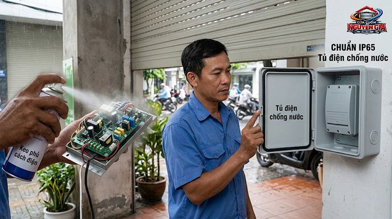 Lắp đặt tủ bảo vệ chuyên dụng là bí quyết giúp hộp điều khiển "miễn nhiễm" hoàn toàn với mưa bão và hơi ẩm