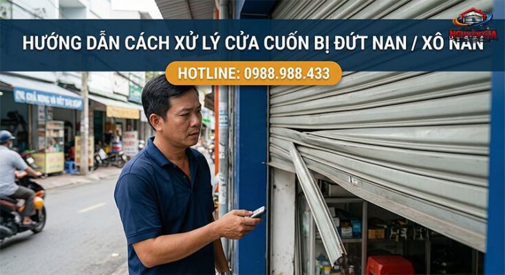 Hướng dẫn chi tiết cách chẩn đoán nguyên nhân và quy trình xử lý cửa cuốn bị đứt nan, xô lệch nan an toàn
