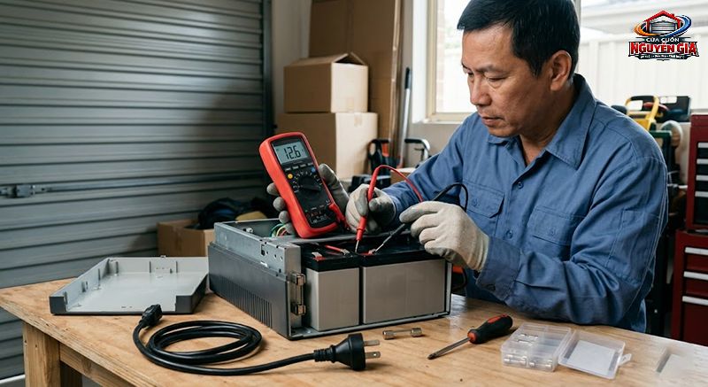 Kiểm tra điện áp thực tế của ắc quy giúp xác định chính xác lỗi nằm ở bình hay ở bo mạch điều khiển