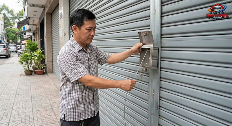 Hộp khóa cứu hộ là "lối thoát hiểm" thông minh giúp bạn nhả phanh motor và vào nhà an toàn từ phía ngoài khi mất điện lưới