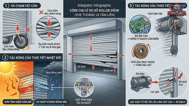 Va chạm vật cản là nguyên nhân hàng đầu khiến các thanh hợp kim nhôm bị biến dạng và rách nát