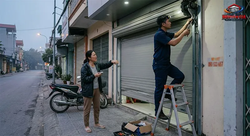 Sự cố kẹt nan cửa cuốn Úc gây gián đoạn kinh doanh và lo lắng về an ninh cho gia chủ