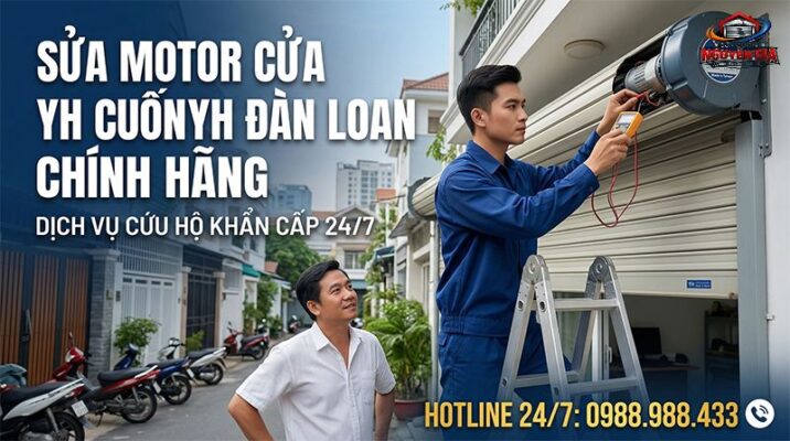 Dịch vụ sửa chữa và thay thế linh kiện motor cửa cuốn YH Đài Loan chính hãng, cam kết độ bền và vận hành êm ái