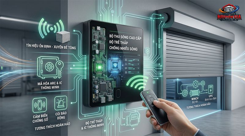 Các thương hiệu hộp nhận tín hiệu cửa cuốn Austdoor CH Đài Loan BossDoor